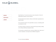 Tablet Screenshot of haleglobal.com